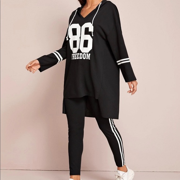 Fall High Low Hem Hoodie & Leggings Set - Picture 3 of 15